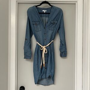 Sonoma Blue Long Denim Dress with Belt